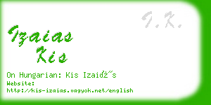izaias kis business card